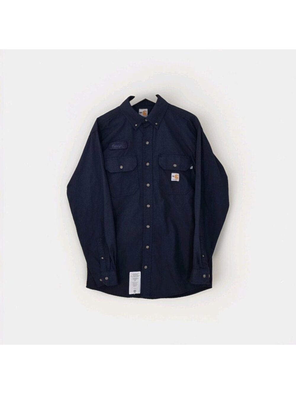 Carhartt FR Flame Resistant Work Shirt Men M Regular Navy Blue Regular NFPA 2112